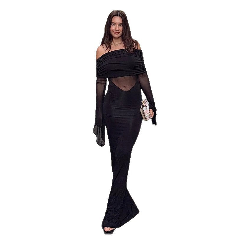 Sheer Mesh-Panel Bodycon Dress For Women