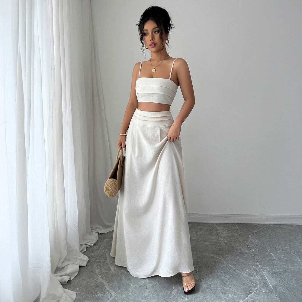 Elegant Camisole And Skirt Set