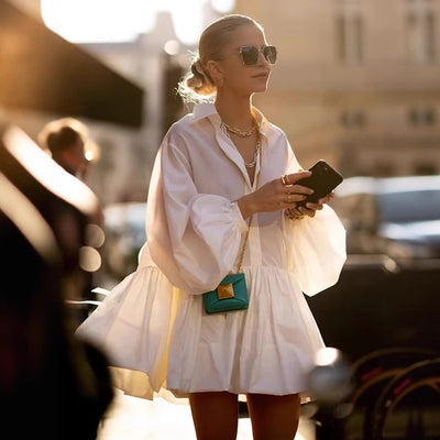 Fashionable Chic Age-reducing Doll-collar Asymmetrical Dress