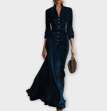 Elegant And Fashionable Womens Velvet Dress