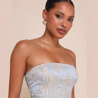 Womens Slim-Fit Strapless High-Waisted Elegant Dress