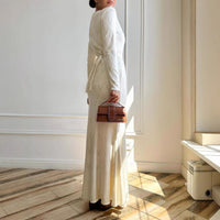 Casual Crew-neck Long-sleeve Sweater Loose-fitting Knit Bodycon Dress