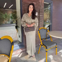 Fashionable Shirt-buttoned Tie-waisted Loose Jacket Denim Suit For Women