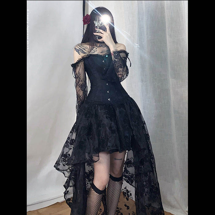 New Women's Dark Princess Gothic Corset Dress