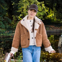 Womens Stylish Versatile Reversible Thermal Jacket