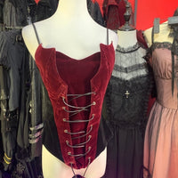 Gothic Waist-cinching Slimming Camisole With Temperament