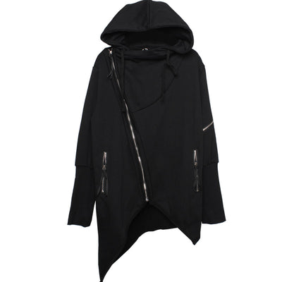 Dark Asymmetric Design Coat Gothic Trench Coat Men