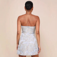 Womens Slim-Fit Strapless High-Waisted Elegant Dress