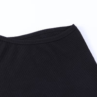 Dark Irregular Cropped Strap Top Women's