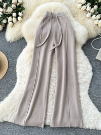 Soft And Chewy Knit Wide-leg Pants