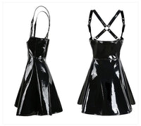 Europe and the United States sexy gothic PVC strap dress DS bar costume nightclub singer skirt