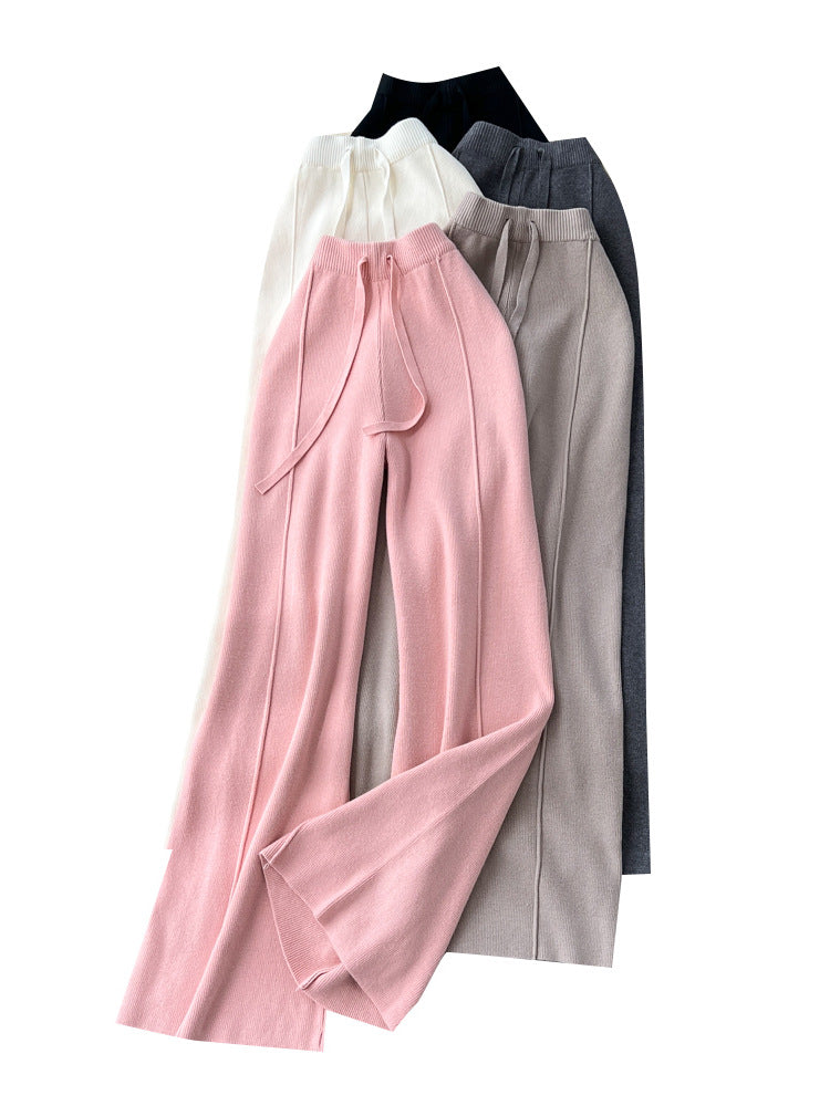 Soft And Chewy Knit Wide-leg Pants
