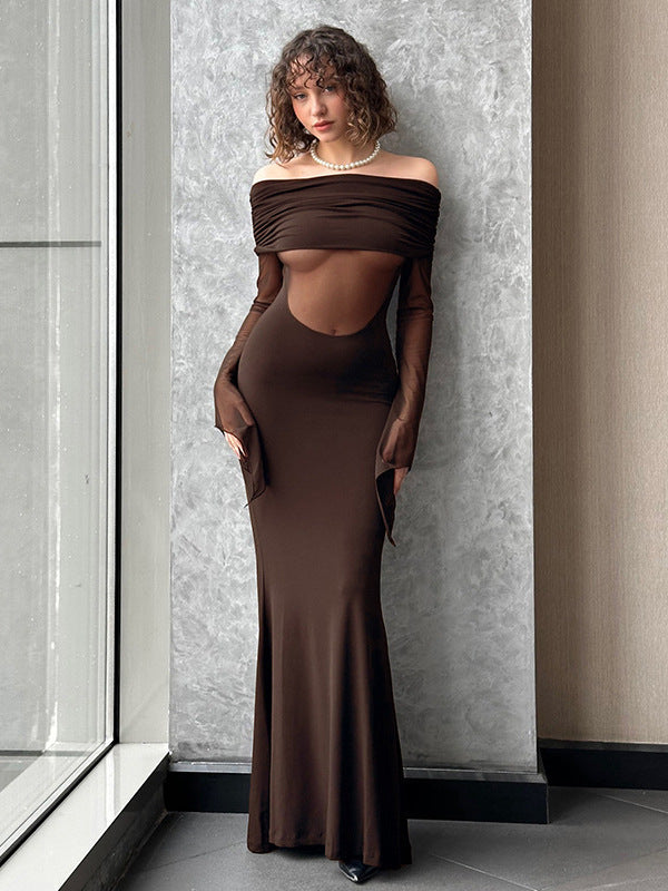 Sheer Mesh-Panel Bodycon Dress For Women