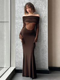 Sheer Mesh-Panel Bodycon Dress For Women