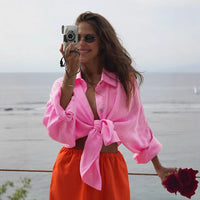 Casual Solid-color Minimalist Loose-fit Shirt