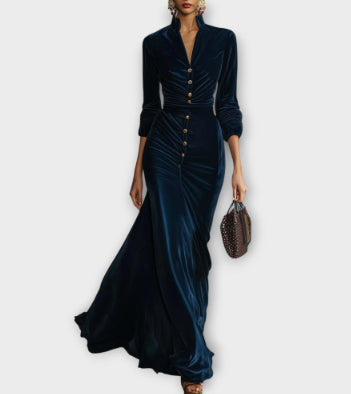 Elegant And Fashionable Womens Velvet Dress