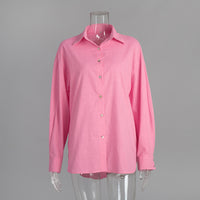 Casual Solid-color Minimalist Loose-fit Shirt