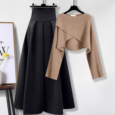 Salt-style Outfit French Pear-shaped High-end Knit Top For A Slimming Effect