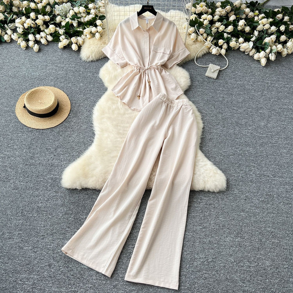 Designer Touch Featuring A Tie-front Waist-cinching Design