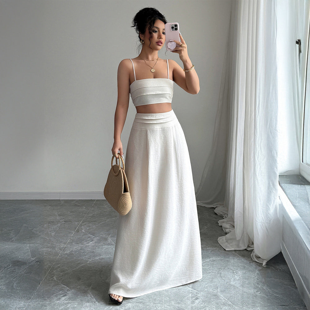 Elegant Camisole And Skirt Set