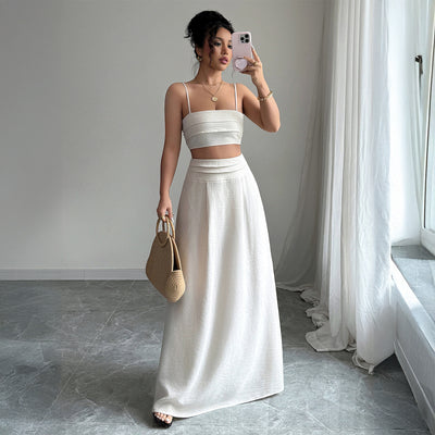 Elegant Camisole And Skirt Set