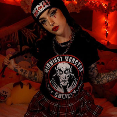 Gothic Style Short Sleeve T-shirt