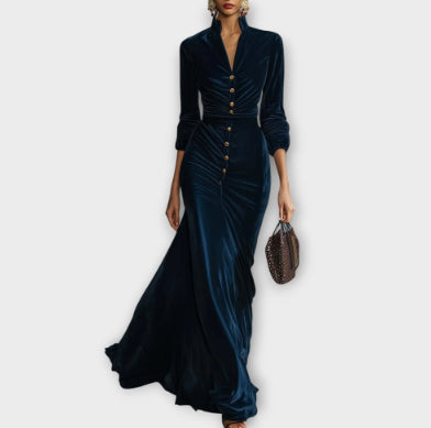 Elegant And Fashionable Womens Velvet Dress
