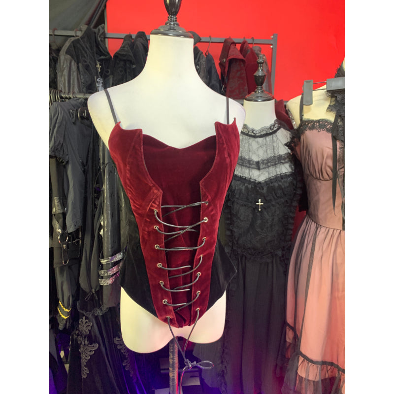 Gothic Waist-cinching Slimming Camisole With Temperament