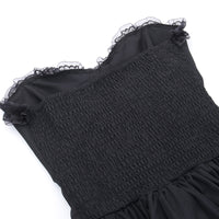 Dark Style Elegant Slim Fit Gothic Waist Tube Top Slippers Expansion Skirt Women