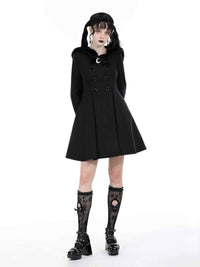 Gothic Dark Cat Ear Black Hooded Coat