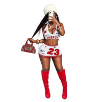 Womens Beach Top And Short Skirt Set With Strappy Design