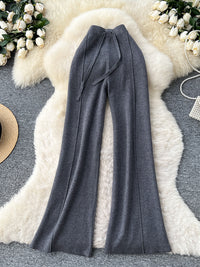 Soft And Chewy Knit Wide-leg Pants