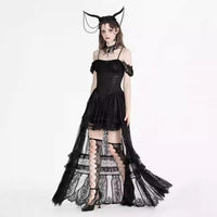 Elegant Retro Romantic Lace Noble Gothic Dress