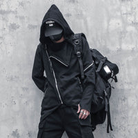 Dark Asymmetric Design Coat Gothic Trench Coat Men